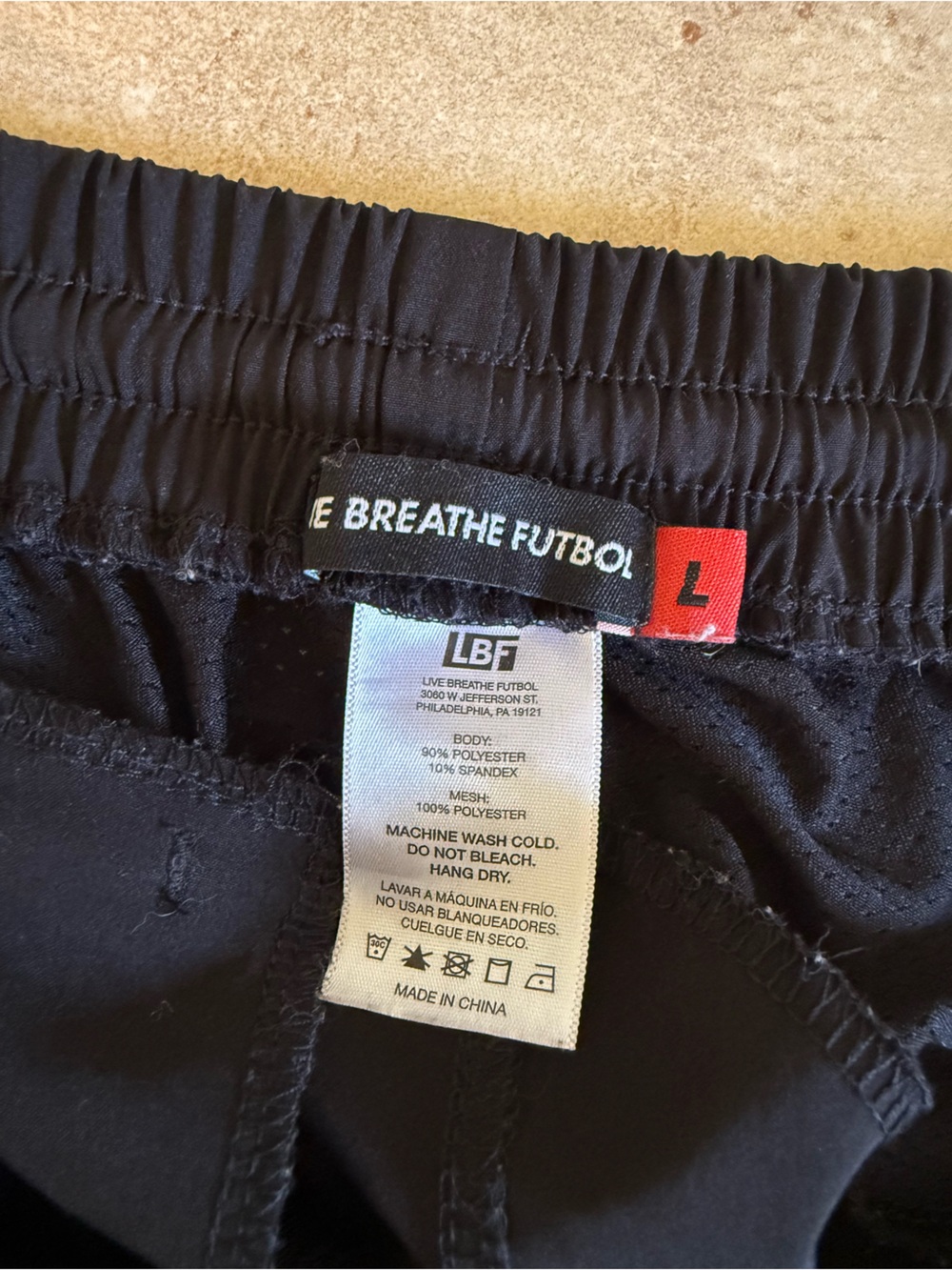 Live Breathe Futbol Black Maestro Shorts Drawstring Zipper Pockets Men’s Large - Picture 8 of 11